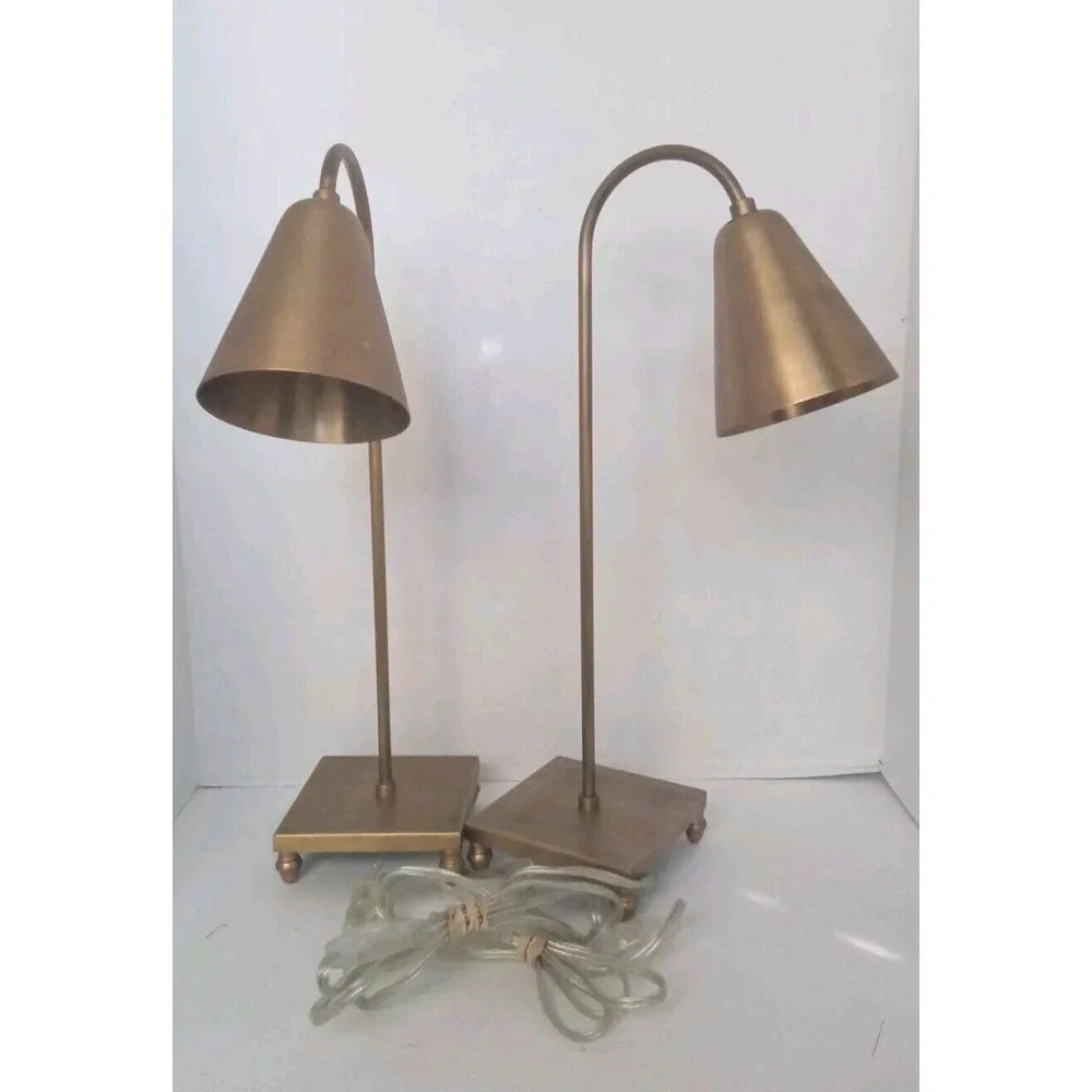 Modern‎ Gold Desk Lamps Set of 2, Bedside Table Lamps, Home Decor Lighting